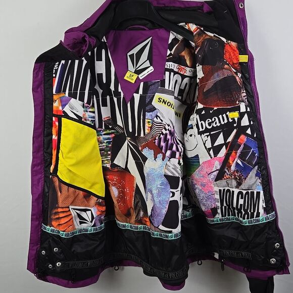 Volcom Jacket Purple Ski Snowboarding Coat Hoodie Thermonite Sz S/P - Picture 4 of 12